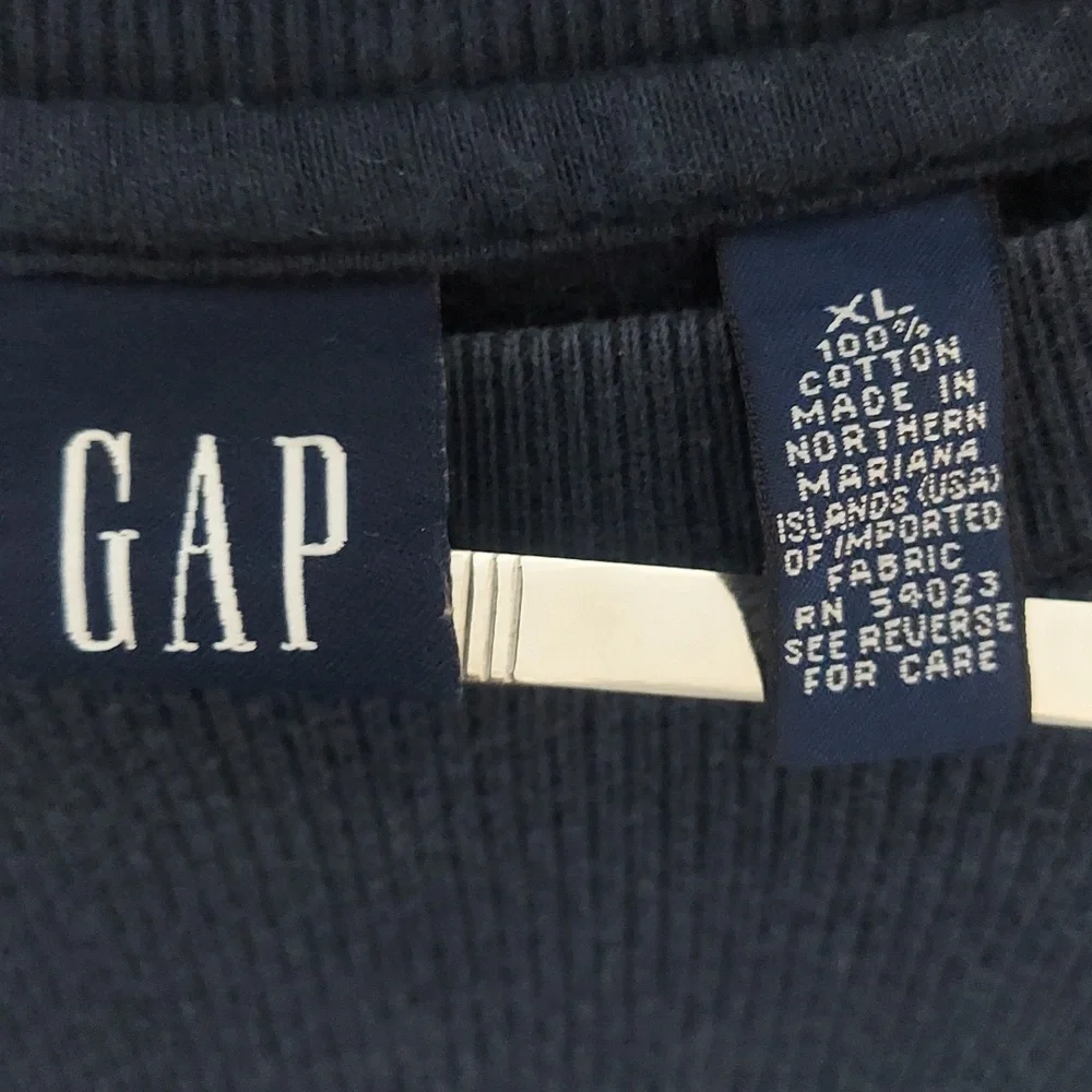 Vintage GAP Dark Blue & Olive Striped Crewneck Sweatshirt Men’s XL
